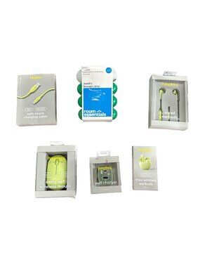 Tech Accessory-Heyday Wireless Mouse, Charging Cable, Wired & Wireless Earbuds,